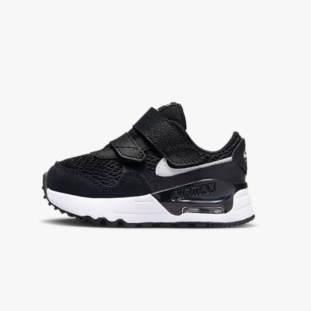 NWOB Nike Air Max SYSTM Baby Sneakers Black/White Size 5C